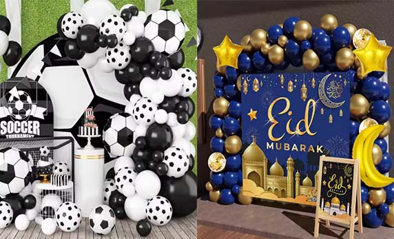 பலூன் சங்கிலிகளை நாம் தனிப்பயனாக்கலாம்