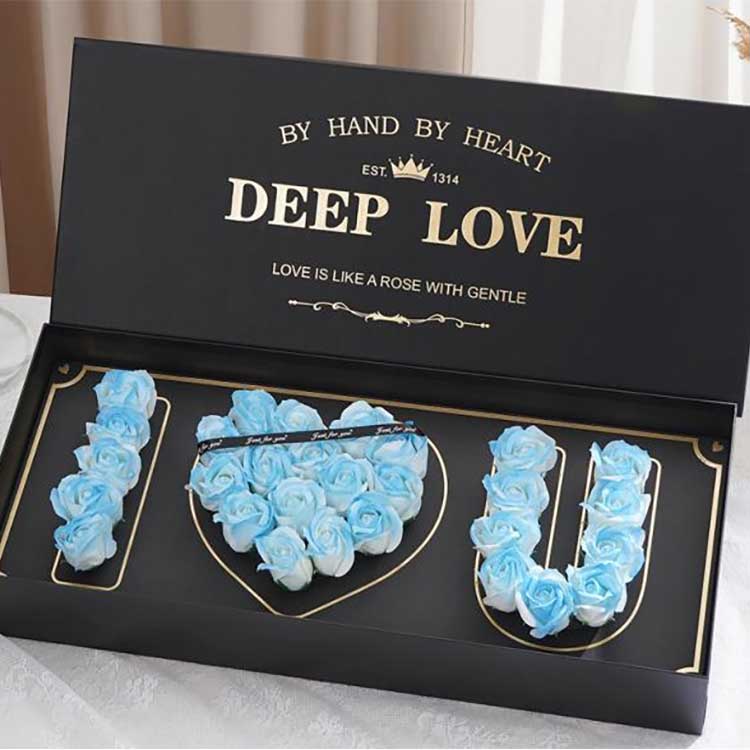 சோப்பு ரோஜா தலை மலர் பெட்டி